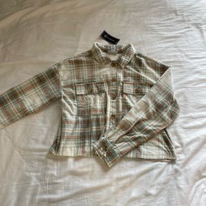 Fuzzy Cropped Flannel SOLD